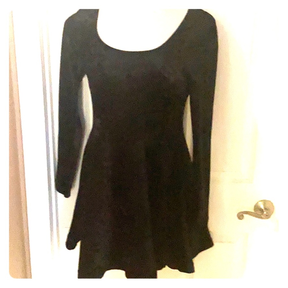 Jumping Joy Black Crushed Velvet Dress